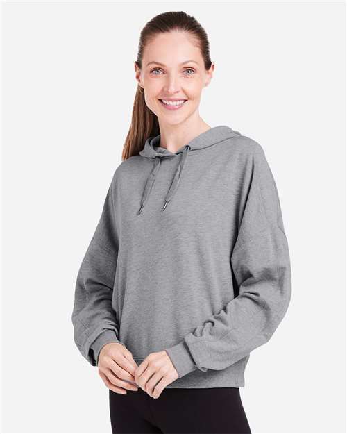 Women's Studio Hooded Fleece – On Model – Side