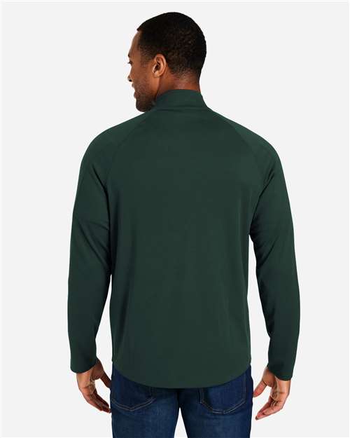 Men's Origin Performance Pique Quarter-Zip Pullover – On Model – Back