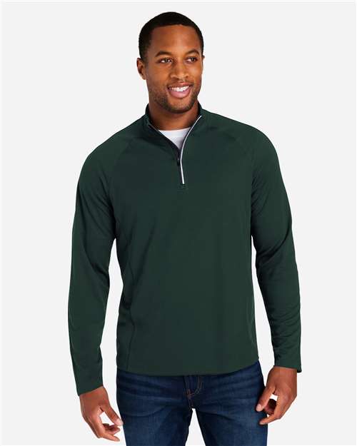 Men's Origin Performance Pique Quarter-Zip Pullover – On Model