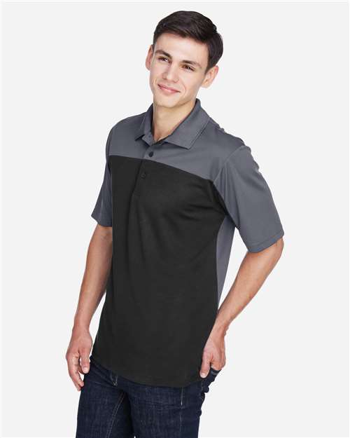 Men's Balance Colorblock Performance Piqué Polo – On Model – Side