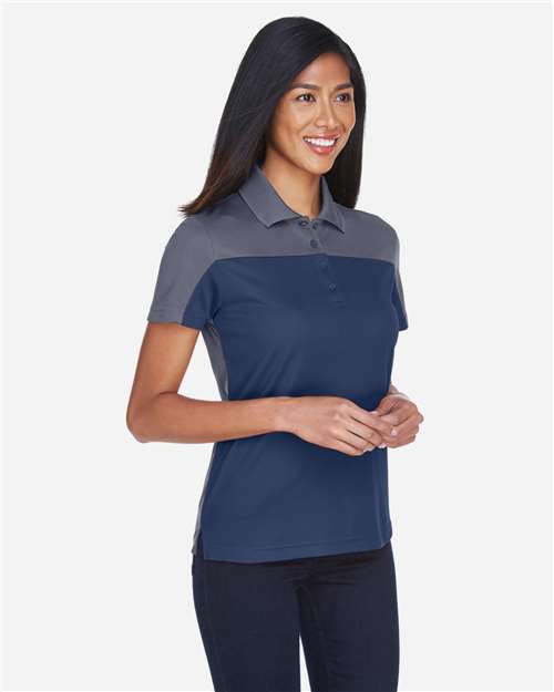 Women's Balance Colorblock Performance Piqué Polo – On Model – Side