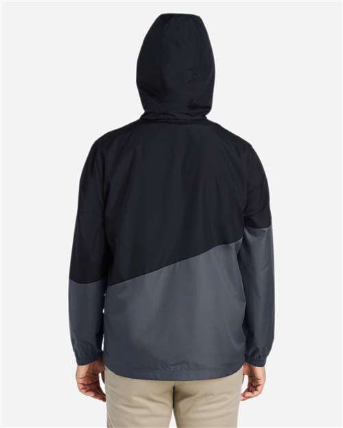 Unisex Techno Lite Colorblock Windbreaker – On Model – Back