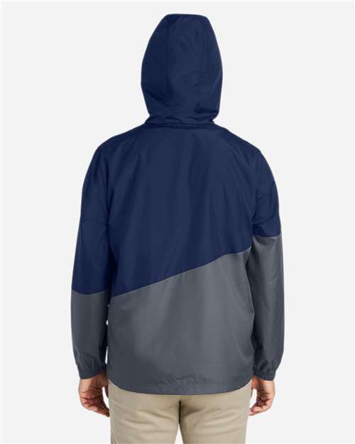 Unisex Techno Lite Colorblock Windbreaker – On Model – Back