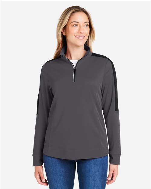 Women's Market Snag Protect Mesh Colorblock Quarter-Zip Pullover