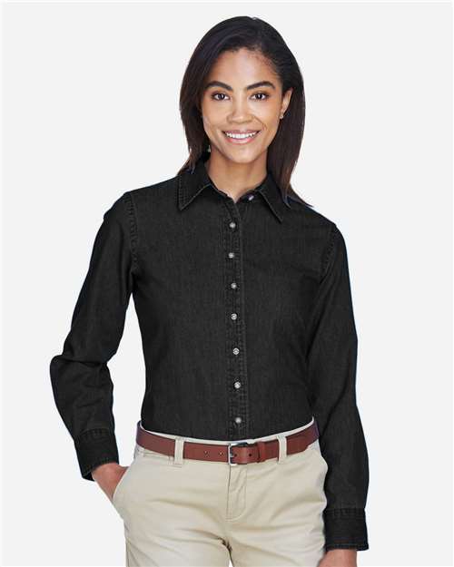 Women's Denim Shirt – On Model