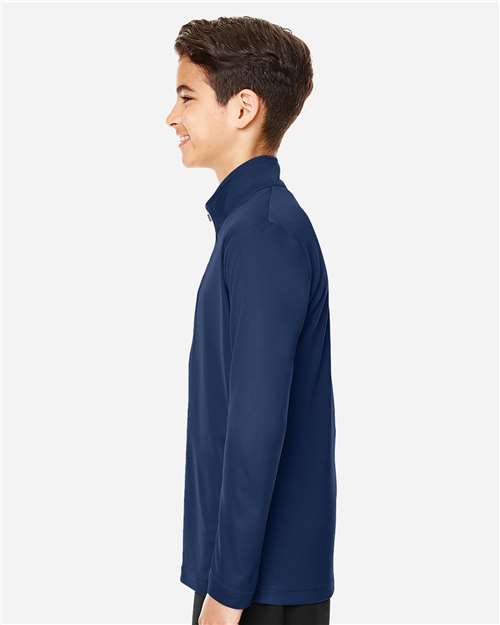 Youth Zone Performance Quarter-Zip Pullover – On Model – Side