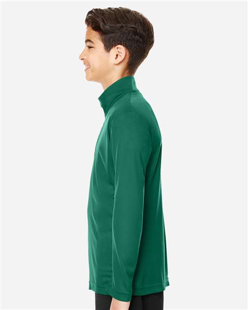 Youth Zone Performance Quarter-Zip Pullover – On Model – Side