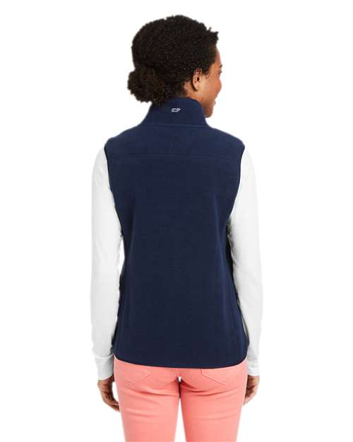 Women's Harbor Fleece Vest – On Model – Back
