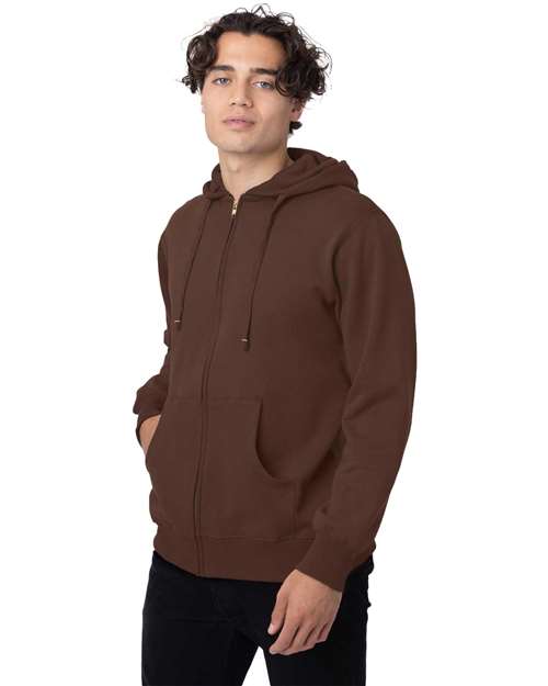 Unisex Heritage Full-Zip Hooded Sweatshirt – On Model – Side