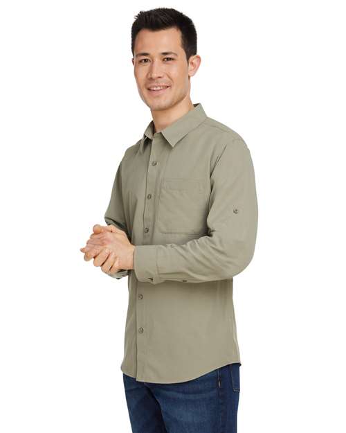 Men's AirExchange Woven Shirt – On Model – Side