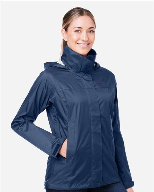 Women's PreCip® Eco Packable Rain Jacket – On Model – Side