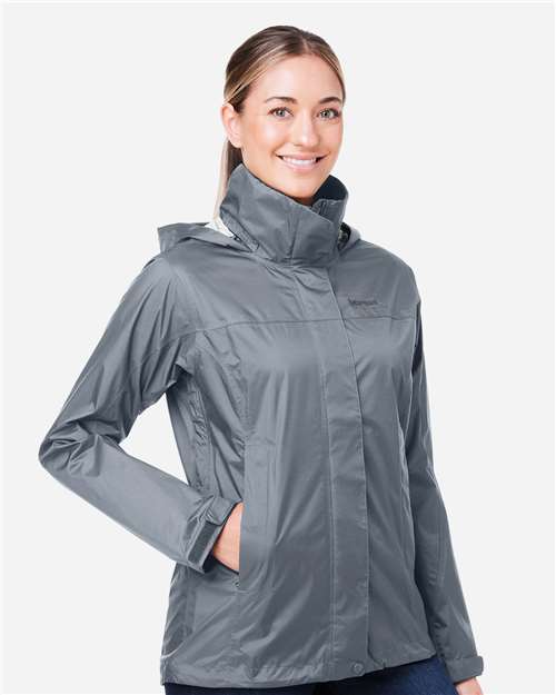 Women's PreCip® Eco Packable Rain Jacket – On Model – Side