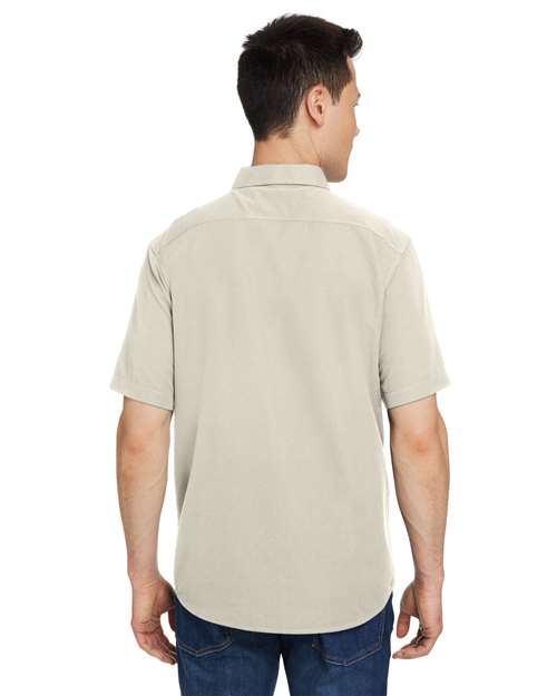 Men's AirExchange Short Sleeve Woven Shirt – On Model – Back