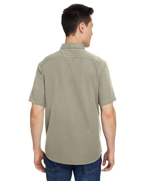 Men's AirExchange Short Sleeve Woven Shirt – On Model – Back