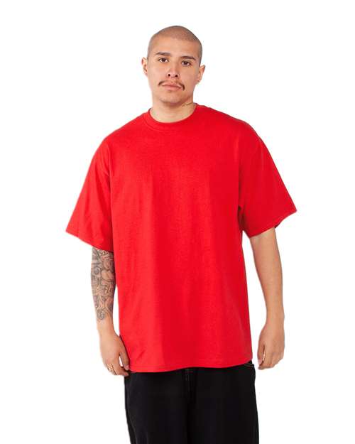 Unisex Tall Max Heavyweight Tee – On Model – Side