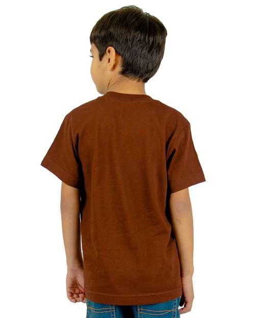 Youth V-Neck Tee – On Model – Back
