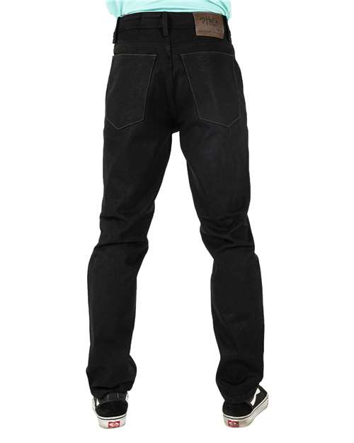 Unisex Denim Straight-Leg Jeans – On Model – Back