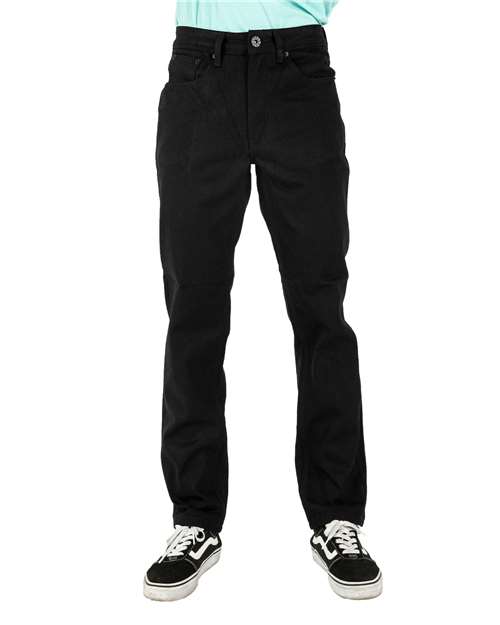 Unisex Denim Straight-Leg Jeans – On Model