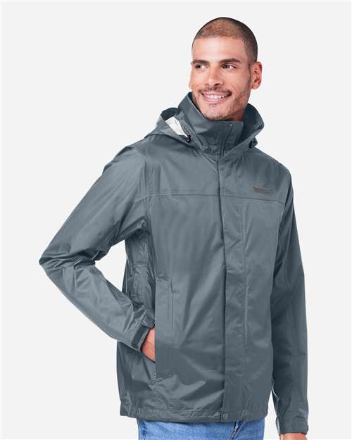 Men's PreCip® Eco Packable Rain Jacket – On Model – Side