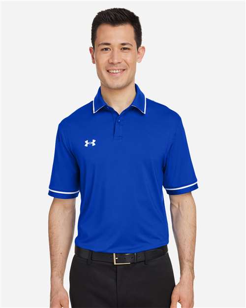 Men's Tipped Teams Performance Polo – On Model