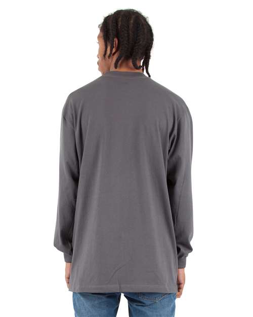 Unisex Tall Max Heavyweight Long Sleeve Tee – On Model – Back