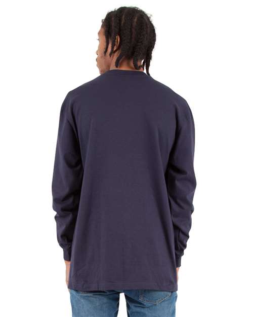 Unisex Tall Max Heavyweight Long Sleeve Tee – On Model – Back