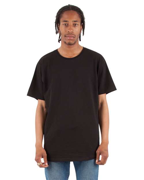 Unisex Curved Hem Long Tee