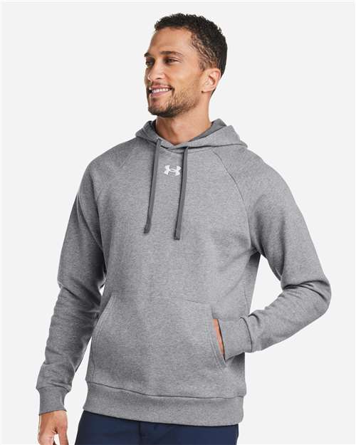 Men's Rival Fleece Hooded Sweatshirt – On Model – Side