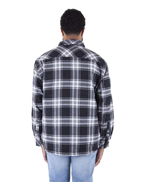 Unisex Plaid Jacket – On Model – Back