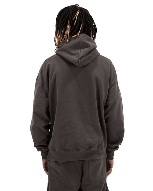 Unisex Los Angeles Garment-Dyed Hoodie Sweatshirt – On Model – Back
