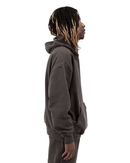 Unisex Los Angeles Garment-Dyed Hoodie Sweatshirt – On Model – Side