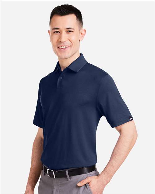 Men's Recycled Polo – On Model – Side