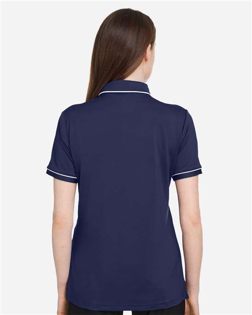 Women's Tipped Teams Performance Polo – On Model – Back