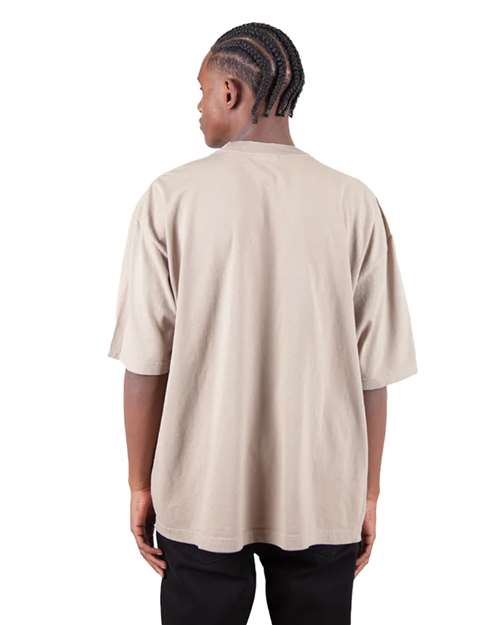 Unisex Max Heavyweight Garment-Dyed Drop Shoulder Tee – On Model – Back