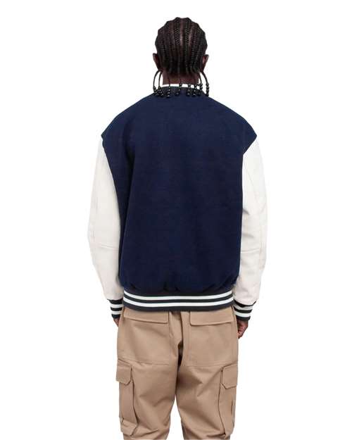 Unisex Letterman Jacket – On Model – Back