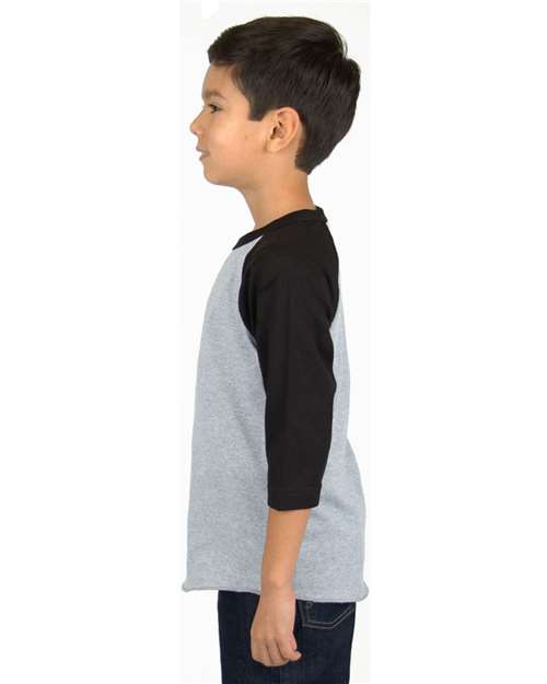 Youth Raglan Tee – On Model – Side