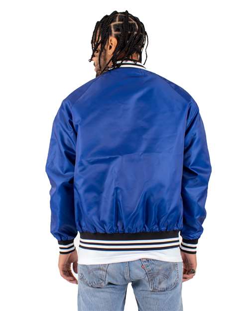 Unisex Varsity Bomber Jacket – On Model – Back
