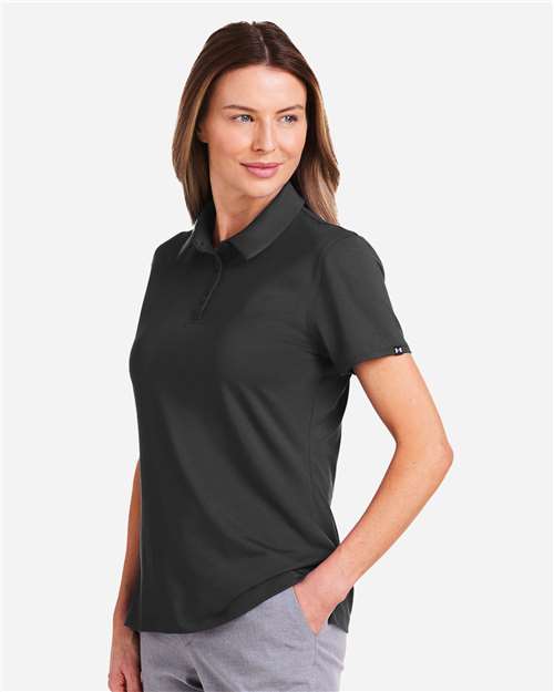 Women's Recycled Polo – On Model – Side