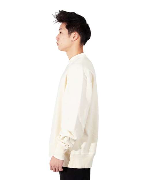 Unisex Los Angeles Garment-Dyed Crewneck Sweatshirt – On Model – Side