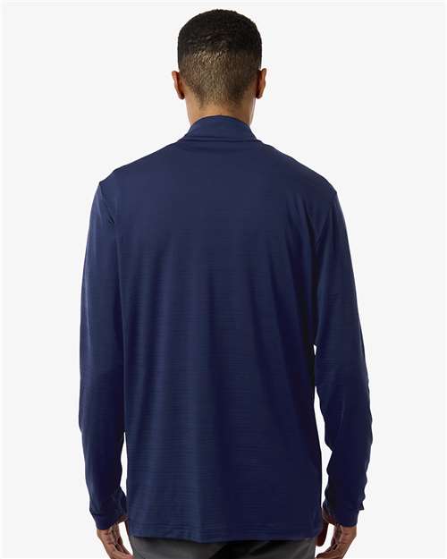 Men's Textured Stripe Quarter-Zip Pullover – On Model – Back