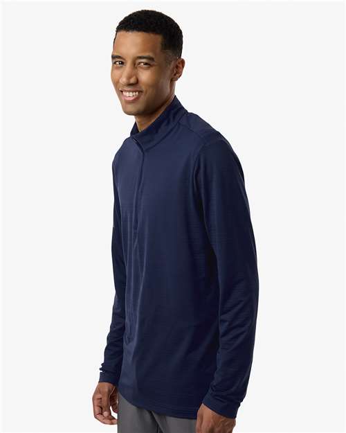 Men's Textured Stripe Quarter-Zip Pullover – On Model – Side
