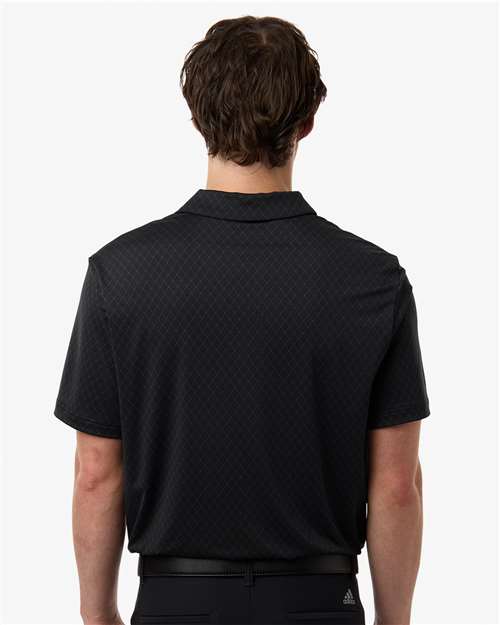 Men's 4-Way Stretch Printed Polo – On Model – Back