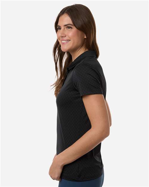 Women's 4-Way Stretch Printed Polo – On Model – Side