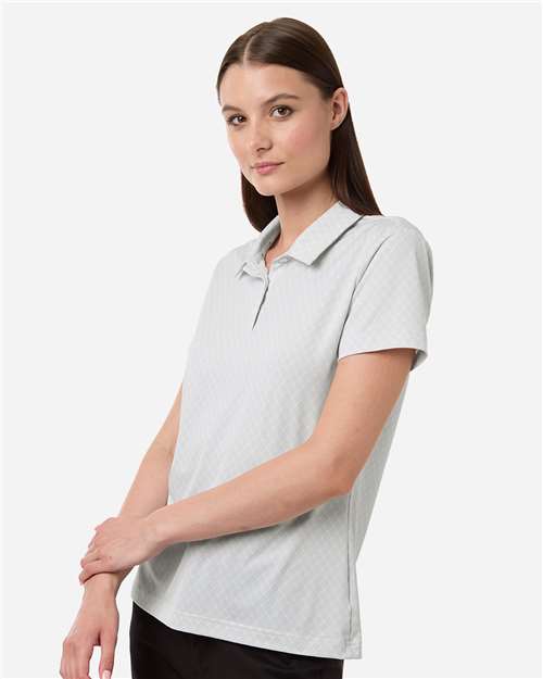 Women's 4-Way Stretch Printed Polo – On Model – Side
