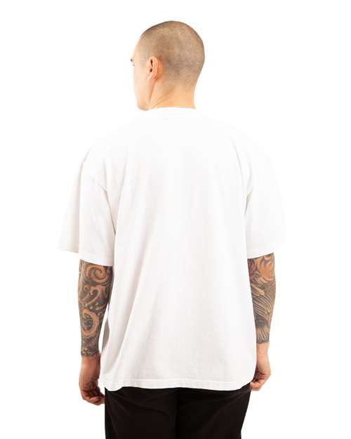 Unisex Garment-Dyed Reverse Tee – On Model – Back