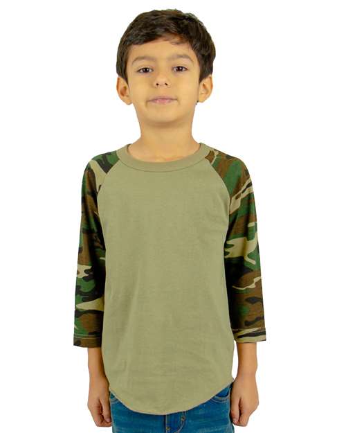 Youth Camo Raglan Tee