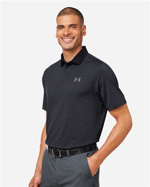 Men's 3.0 Striped Perf Polo – On Model – Side