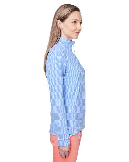 Women's Microstripe Sankaty Half-Zip Pullover – On Model – Side