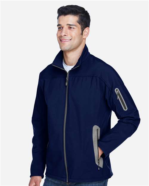 Men's Three Layer Fleece Bonded Shell Technical Jacket – On Model – Side