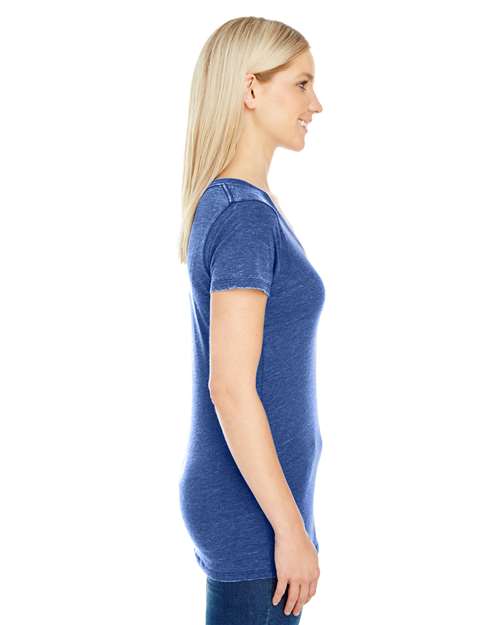Women's Vintage Dye V-Neck T-Shirt – On Model – Side